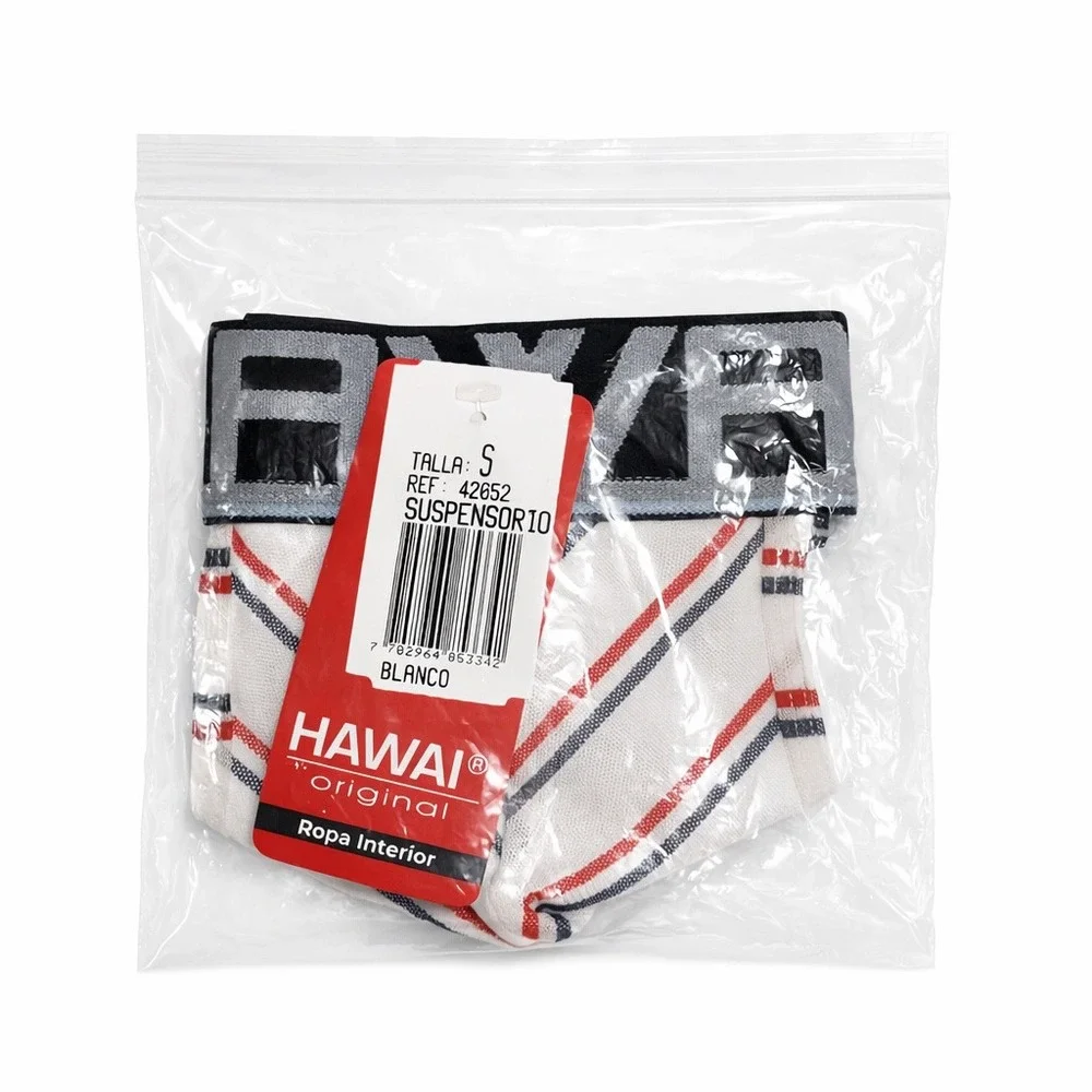 Hawai Small (28-30) Striped Jockstrap Athletic Supporter White Red Black - Picture 10 of 11